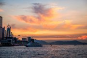 Summer Sunset Over Victoria Harbour