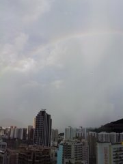 雷雨過後的雙彩虹