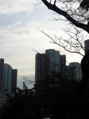 枯藤老樹水點，慈正慈樂人家，山道中心瘦巴。 夕陽西下，乘客人在車上