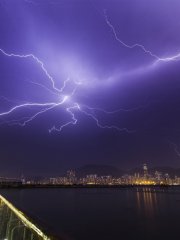 Web of lightning over eastern part of Hong Kong Island (Merit Prize)