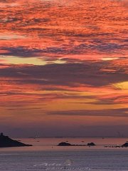 Altocumulus at sunset