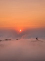 Sea of Clouds at sunset