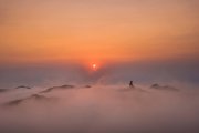 Sea of Clouds at sunset